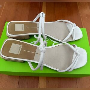 Dolce Vita White Knotted Sandals